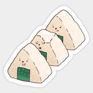 Cute Cat Onigiri Sticker